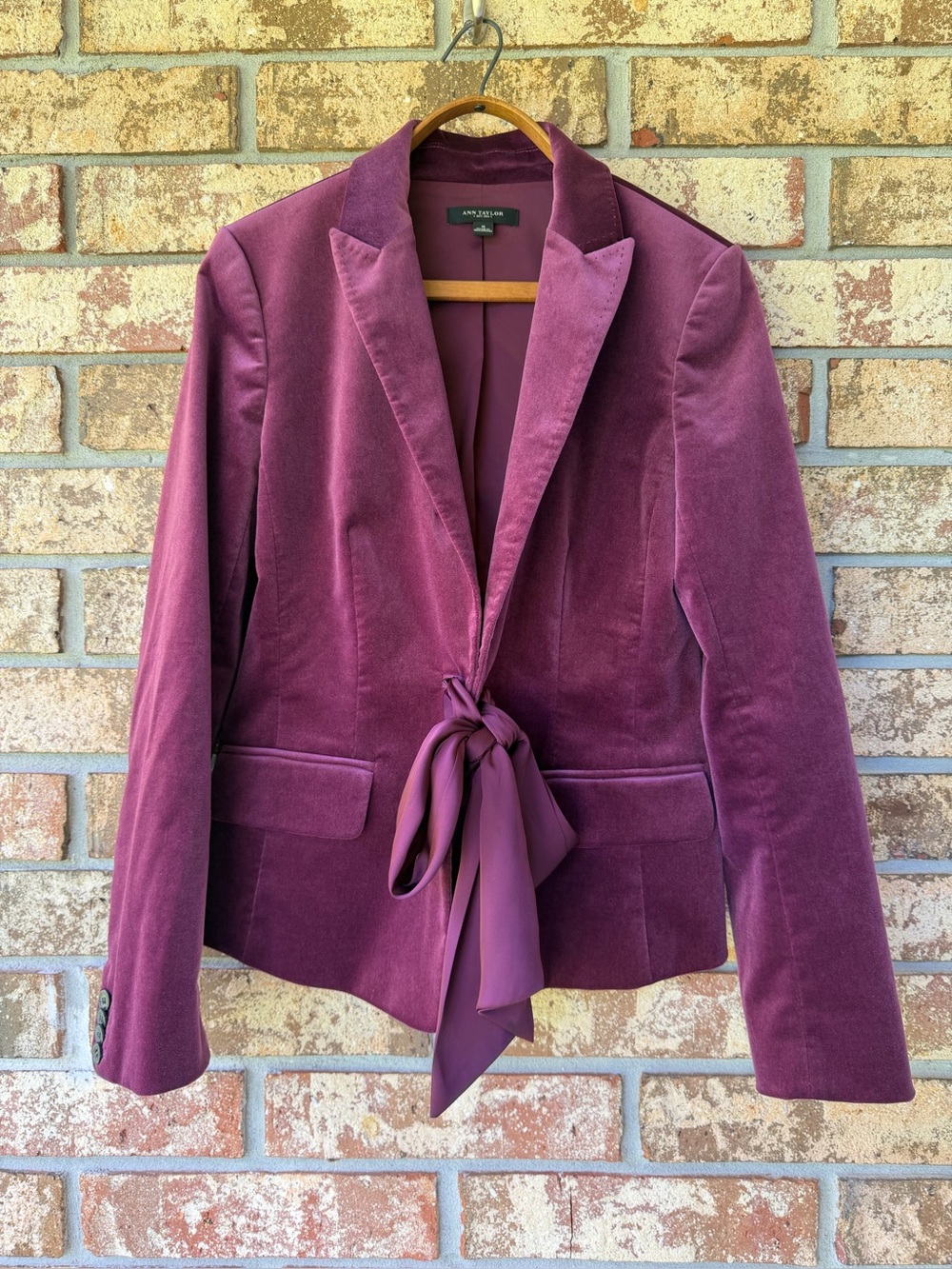 Ann Taylor Purple Velvet Blazer Jacket Women’s Size 8 Beautiful Condition!